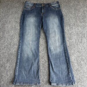 Wrangler Womens Boot Cut Jeans Dark Wash Blue Stretch Denim 11 x 30 1009MWZAH